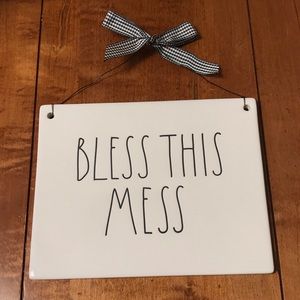 Rae Dunn “Bless This Mess” Hanging Sign. NWT